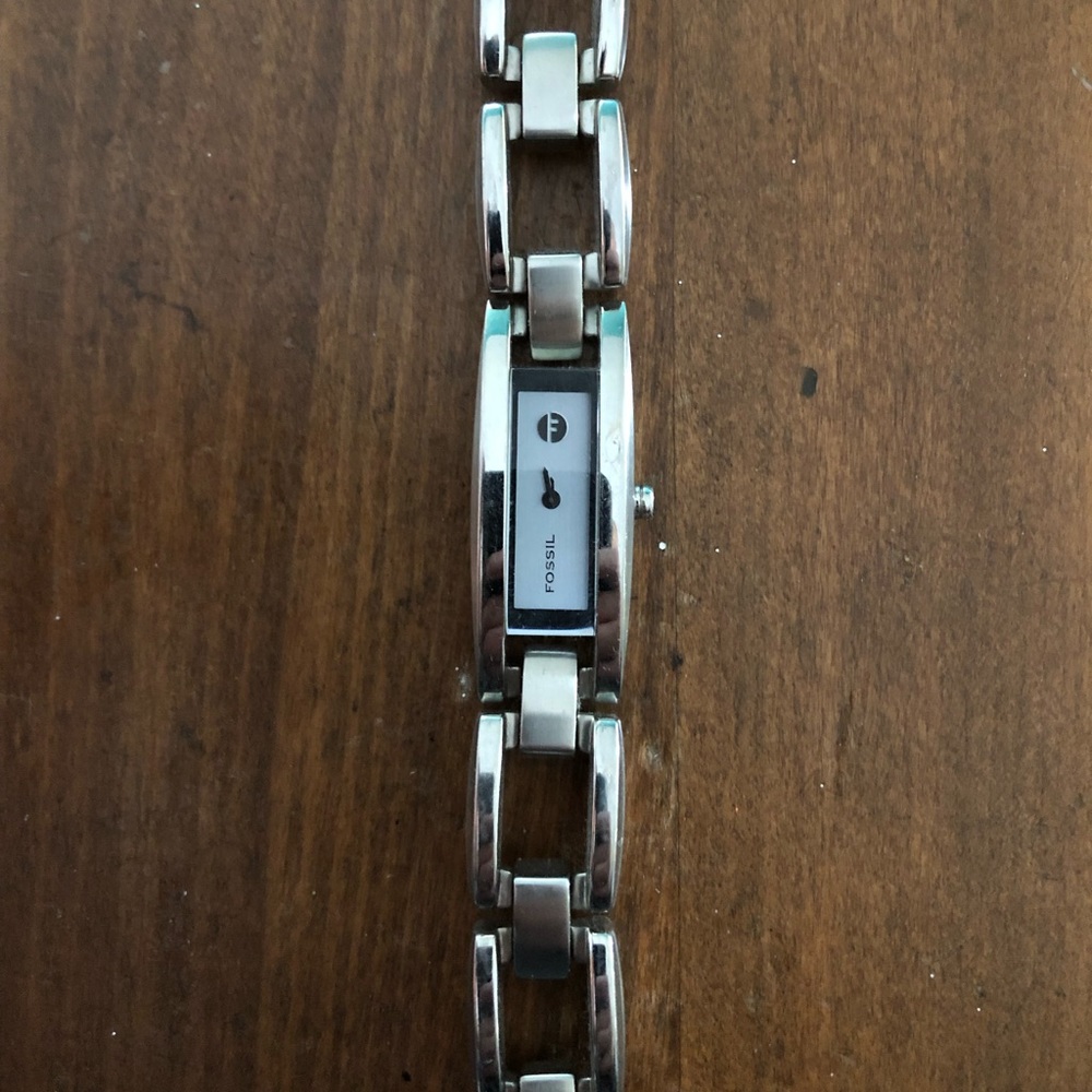 Ladies Fossil Dress Watch with Metal Linked Band